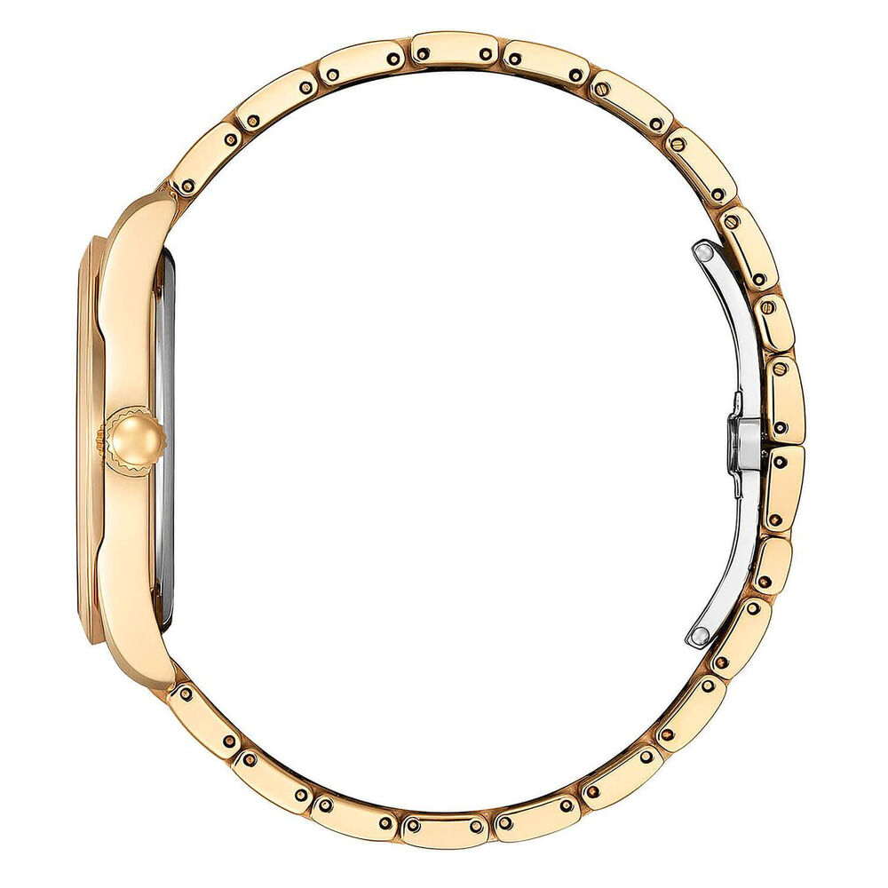 Citizen Eco-Drive Arezzo White Dial Rose Gold Case Bracelet Watch
