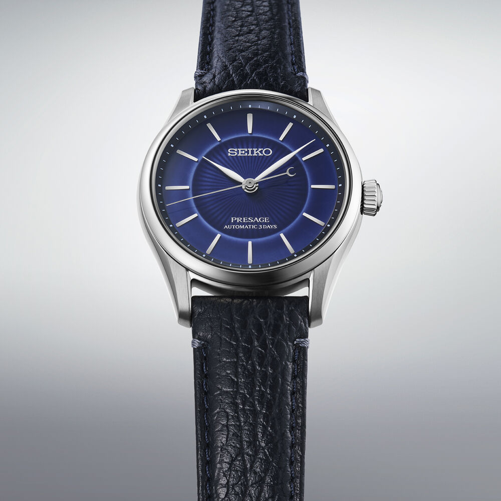 Seiko 145th Anniversary Presage Classic Series Limited Edition 'Shiro-neri' Leather Strap Watch