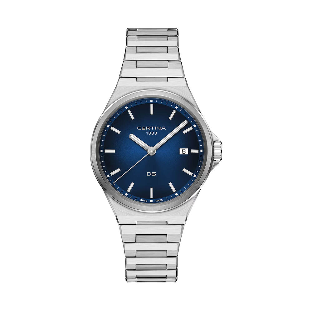 Certina DS-7 Quartz 39mm Blue Dial Stainless Steel Bracelet Watch