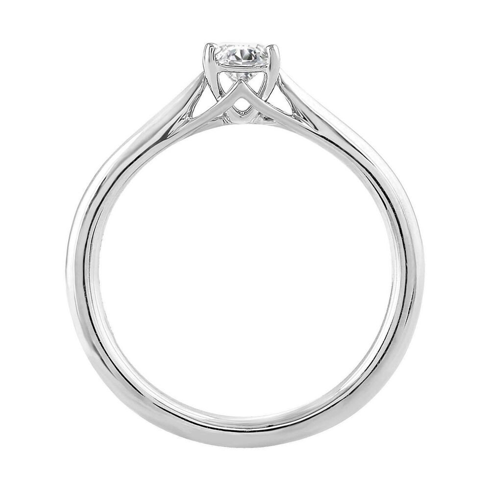 18ct White Gold 0.25ct Princess Diamond Orchid Setting Ring image number 2