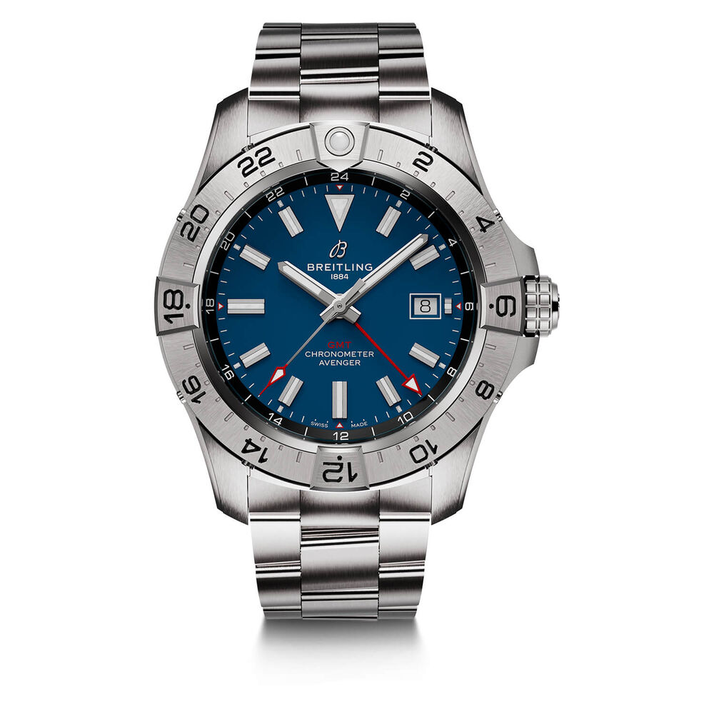 Breitling Avenger Automatic GMT 44mm Blue Dial & Stainless Steel Bracelet Watch image number 0