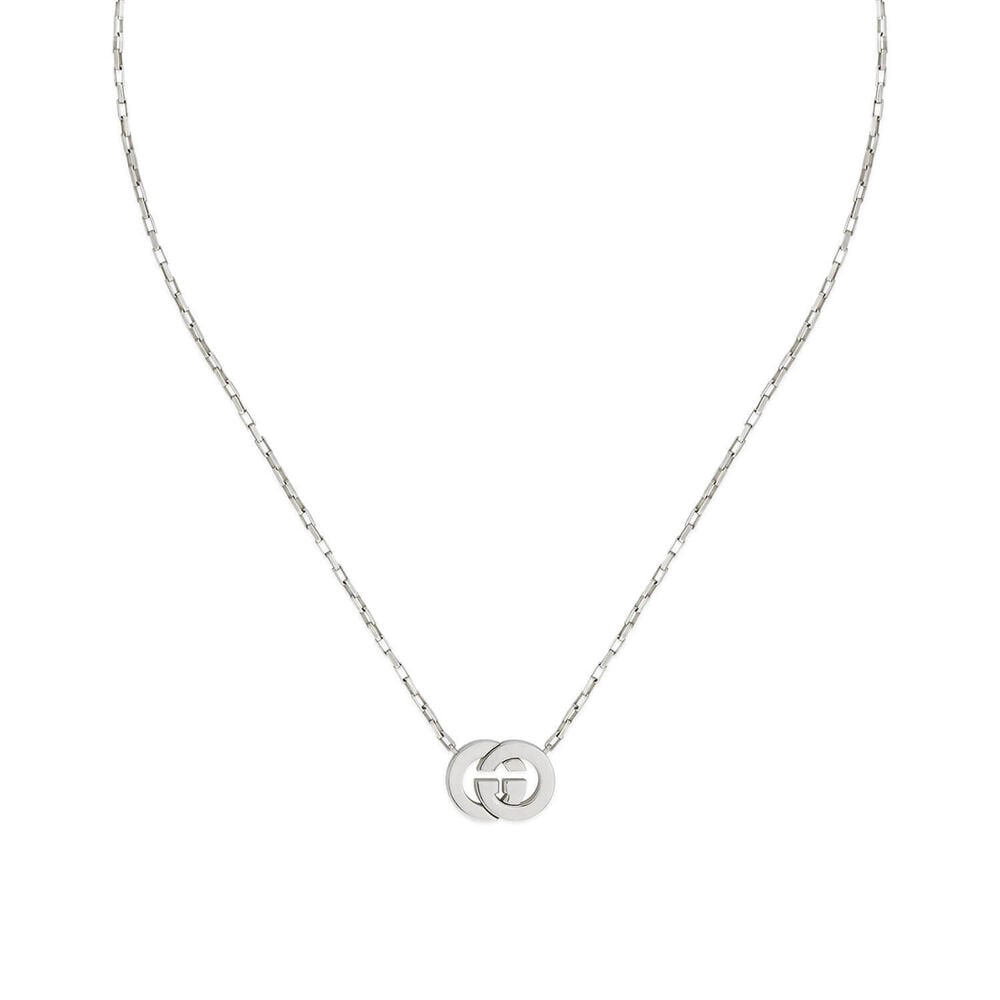 Gucci Interlocking Sterling Silver Chain Necklace image number 0