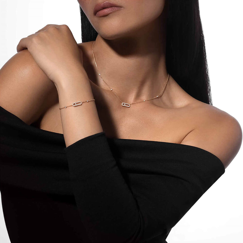 Messika Move Uno Pave 0.20ct Diamond Rose Gold Bracelet image number 3
