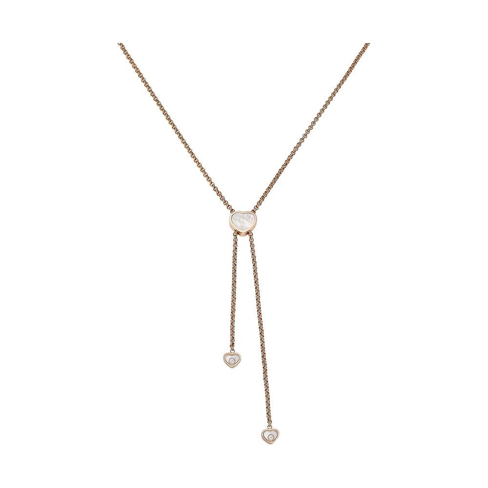 Chopard Happy Hearts 0.1ct Diamond Mother of Pearl 18ct Yellow Gold Necklace
