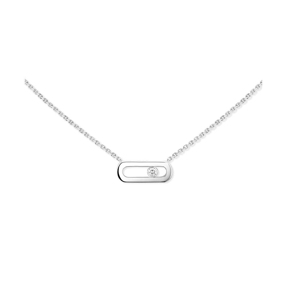 Messika Move Uno 0.02ct Diamond White Gold Necklace