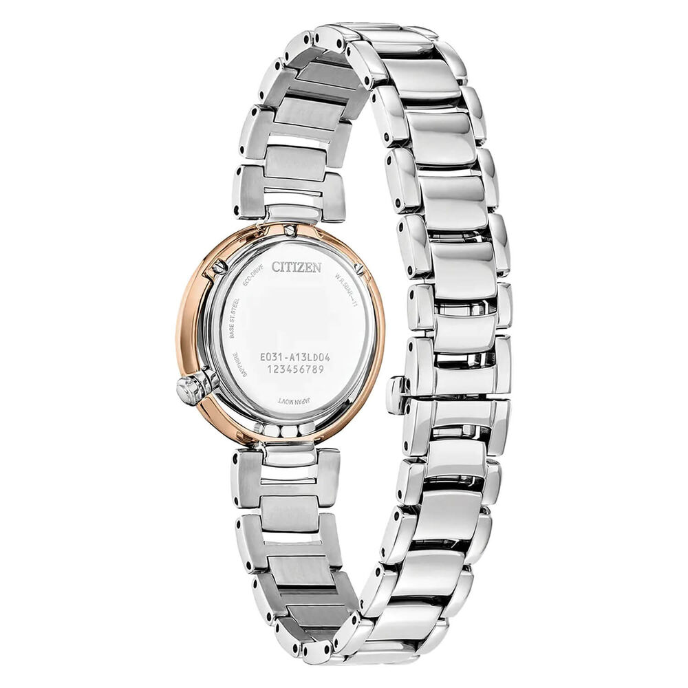 Citizen Eco-Drive L Arcly 30mm Pink MOP Dial Stainless Steel Bracelet Watch image number 2