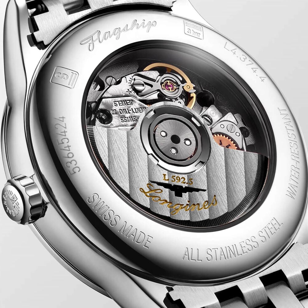 Longines Elegance Flagship Classic 30mm White Dial Diamond Dots Steel Bracelet Watch image number 4
