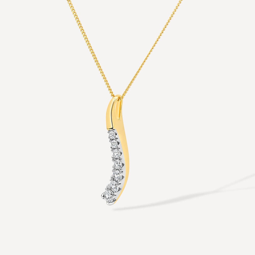 9ct Yellow & White Gold 0.33ct Diamond Eternal Journey Pendant