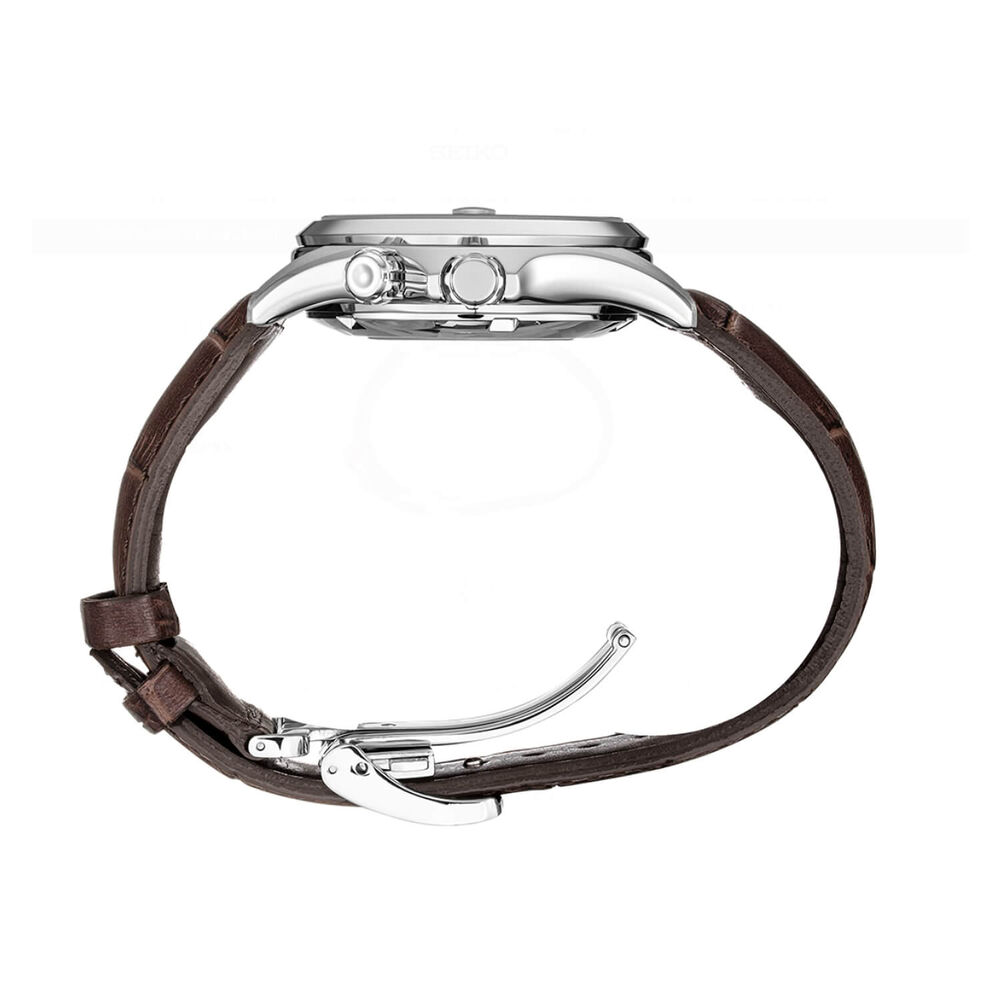 Seiko Prospex "Alpinist" 39.5mm Green Dial Brown Strap Watch image number 4