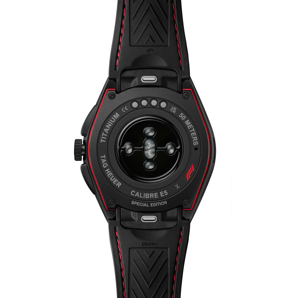 TAG Heuer Connected Calibre E5 x Formula 1 Edition 45mm Dial Black Rubber Strap Watch image number 4