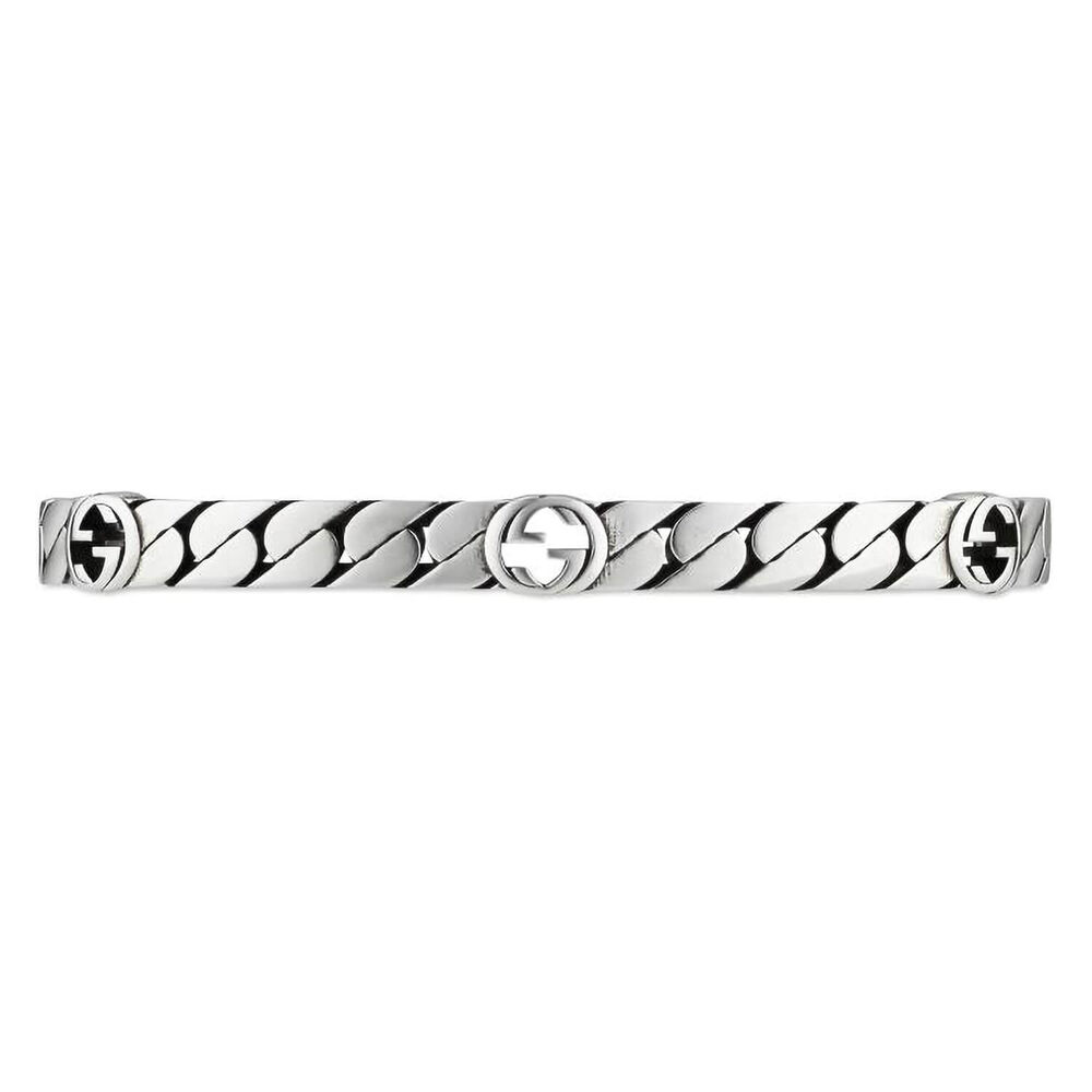 Gucci Interlocking G Sterling Silver Cuff Bracelet image number 1