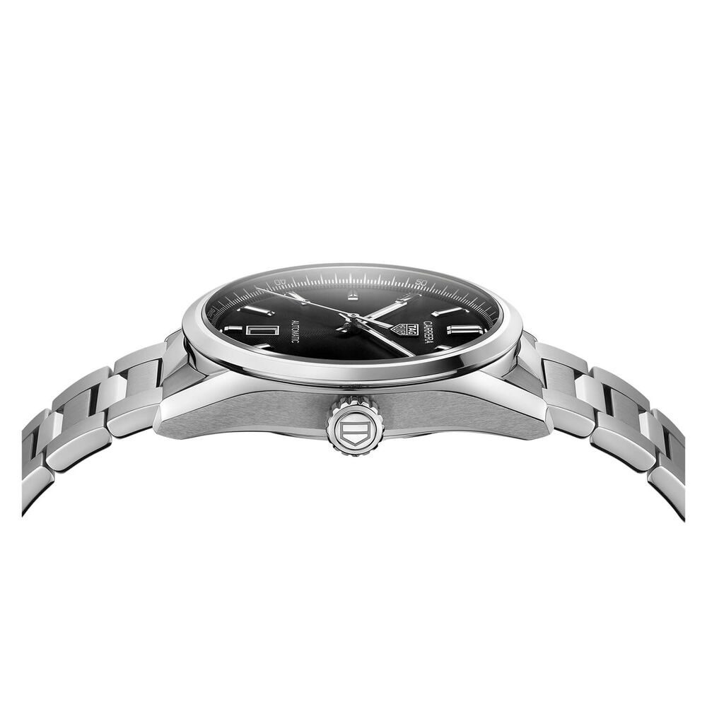 TAG Heuer Carrera Date 39mm Black Dial Stainless Steel Bracelet Watch image number 3