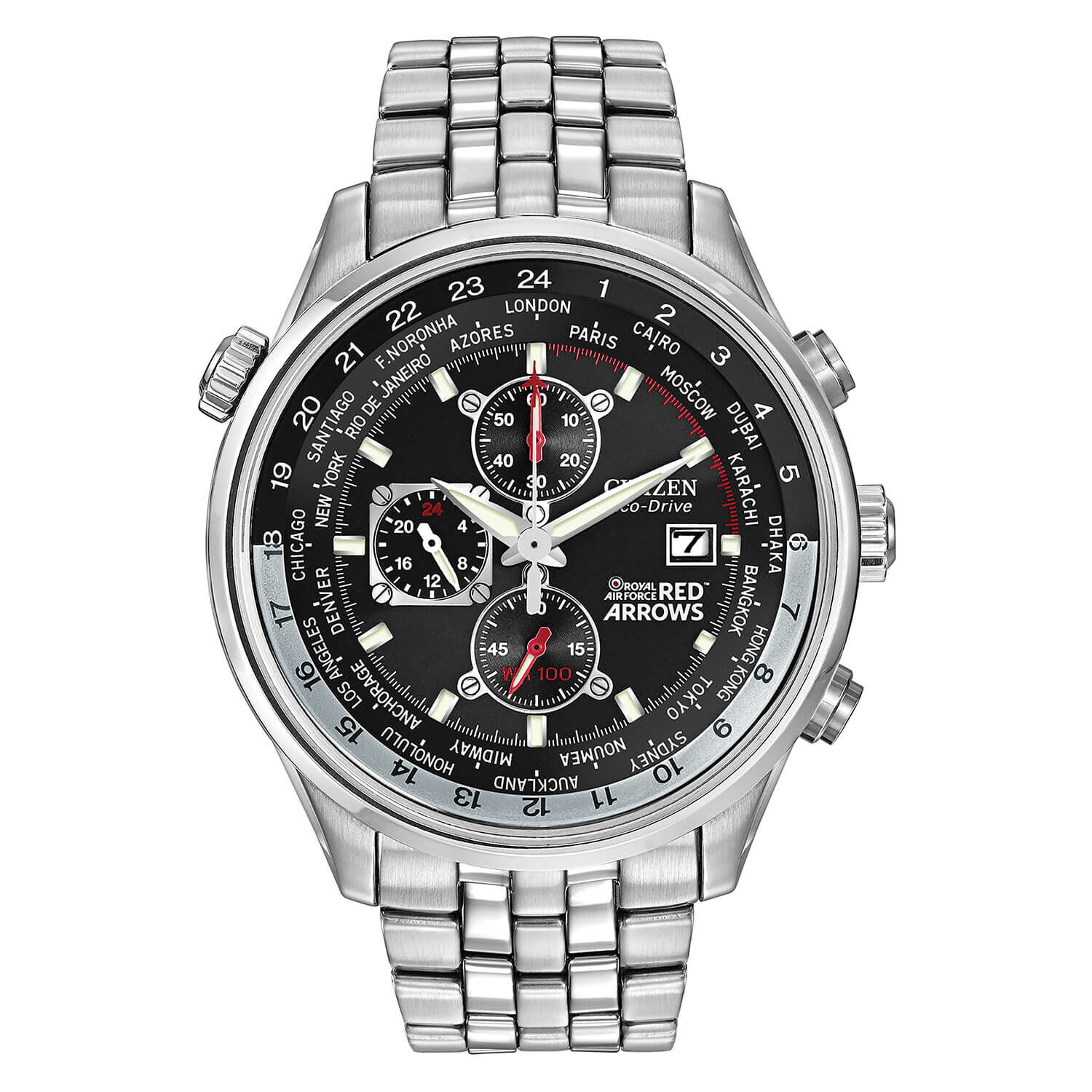 Citizen Eco Drive Red Arrows Edition Black Dial Bracelet Watch