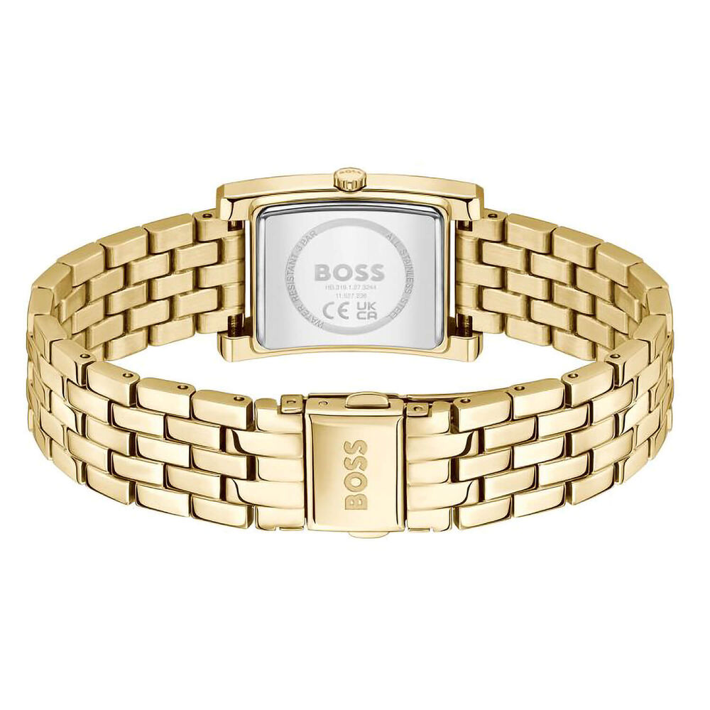 BOSS Lucy 22x24.5mm Green Dial Gold PVD Stainless Steel Bracelet Watch image number 2