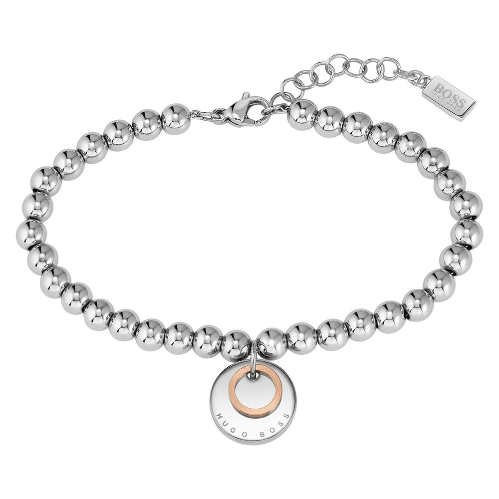 BOSS Ladies Medallion Stainless Steel Bracelet