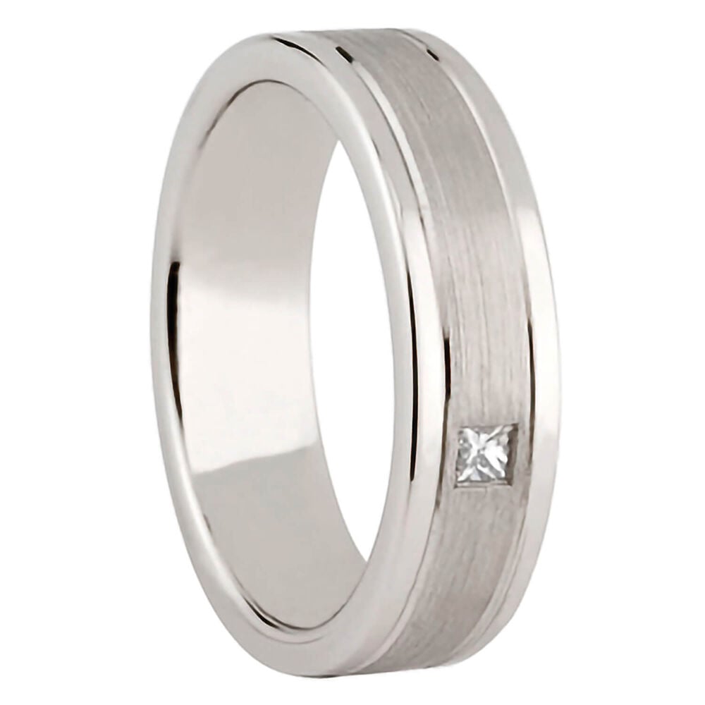 Men's palladium 950 diamond wedding ring