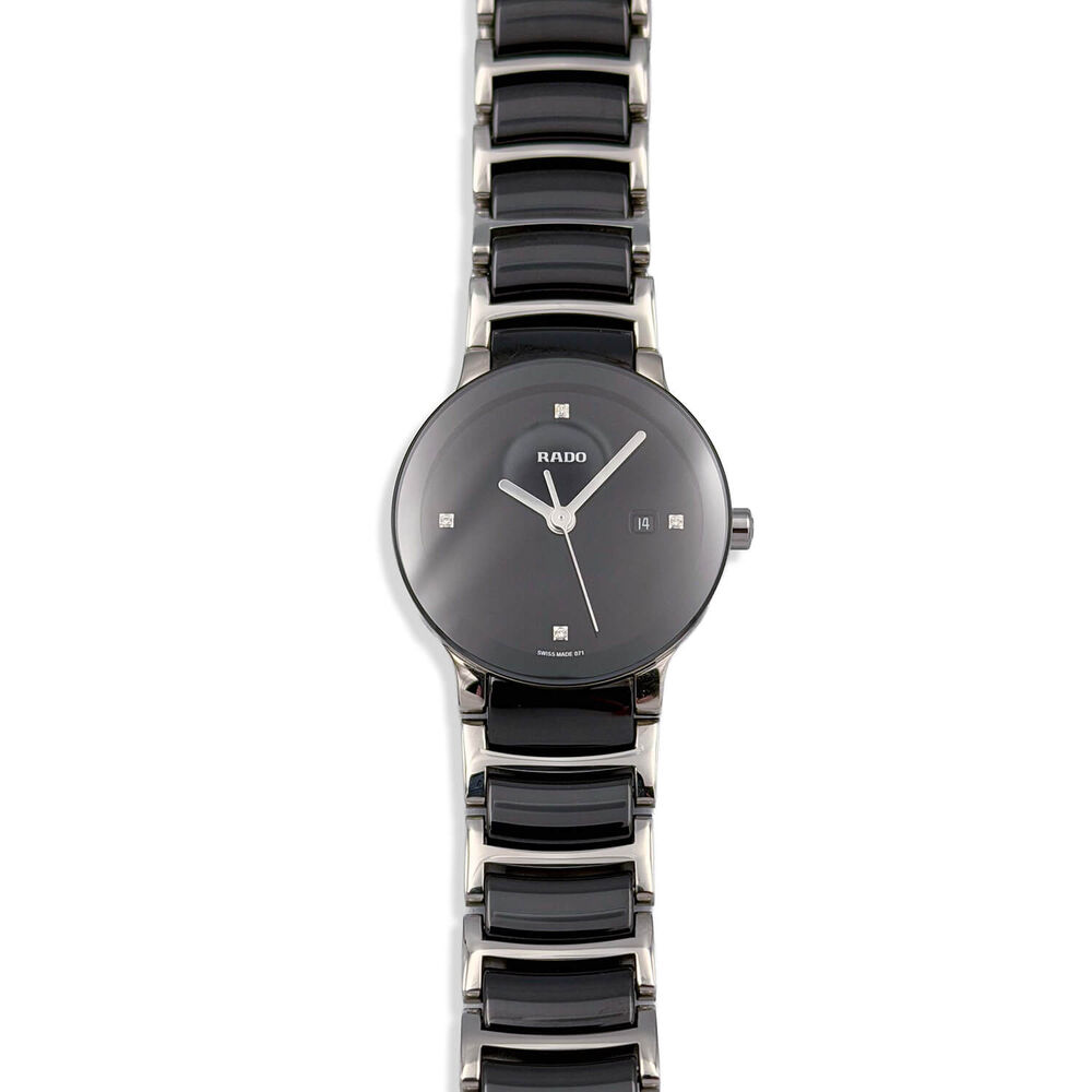 Pre-Owned Rado Centrix Diamond Dial Ceramic Stainless Steel Bracelet Watch