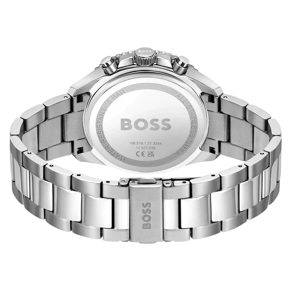 BOSS Runner Chronograph 44mm Blue Dial Steel Bracelet Watch image number 2