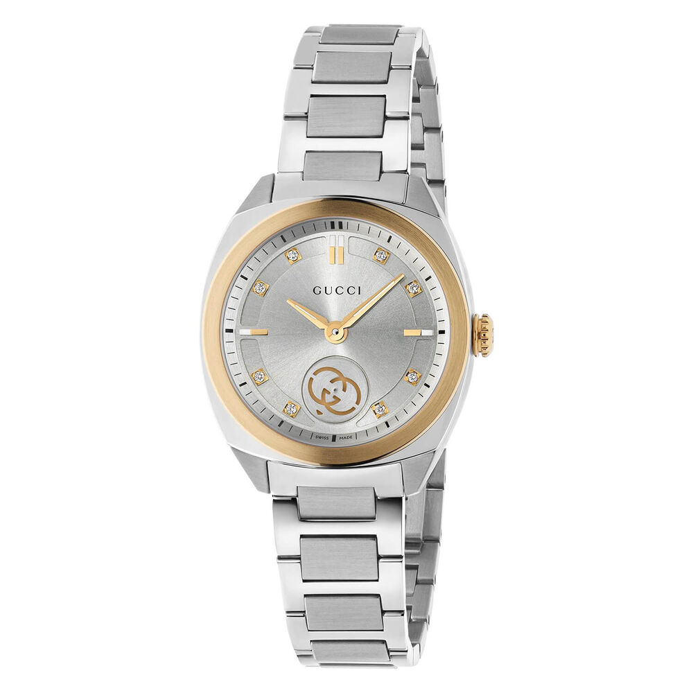 Gucci Interlocking 29mm Silver Dial Stainless Steel Bracelet Watch