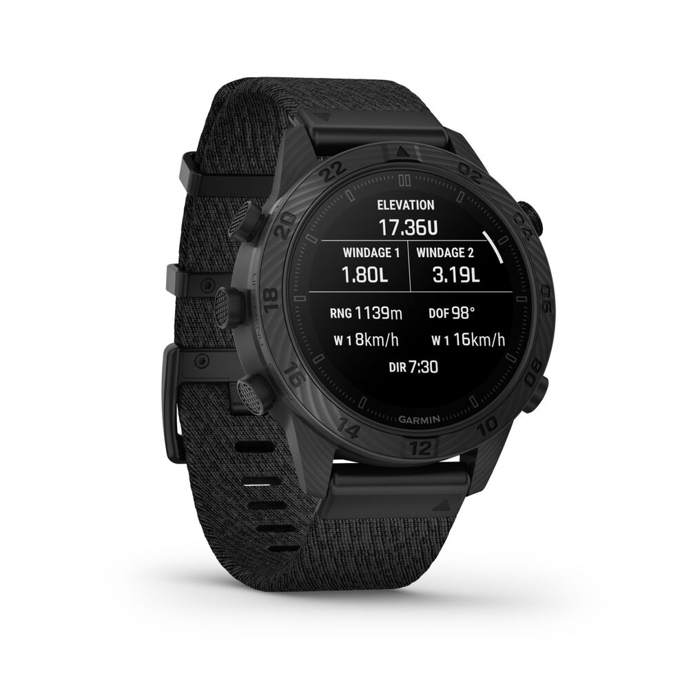 Garmin MARQ® Commander (Gen 2) - Carbon Edition 46mm Titanium Case Nylon Strap Watch image number 5