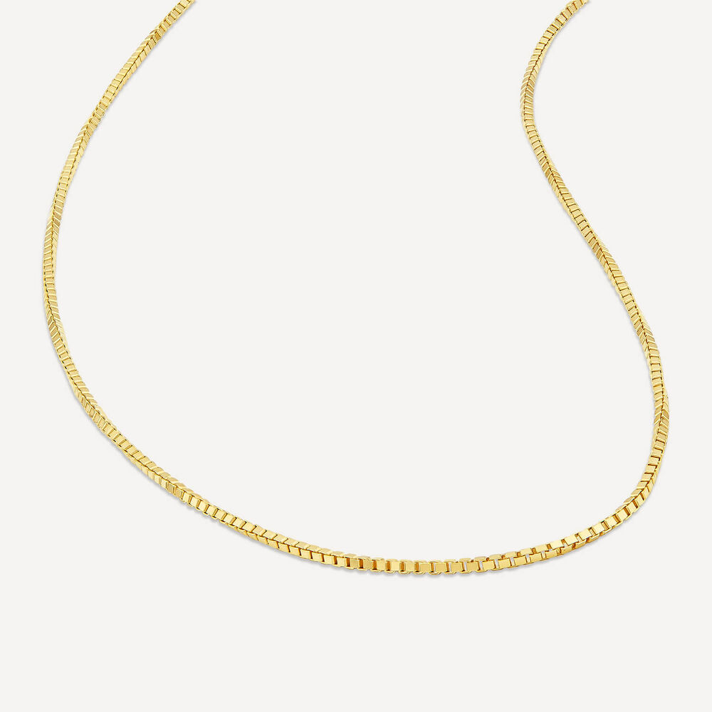9ct Yellow Gold 20 inch Flat Curbed Chain Necklet image number 3