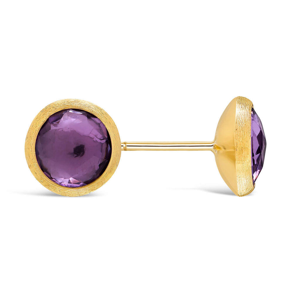 Marco Bicego Jaipur 18ct gold amethyst stud earrings image number 1