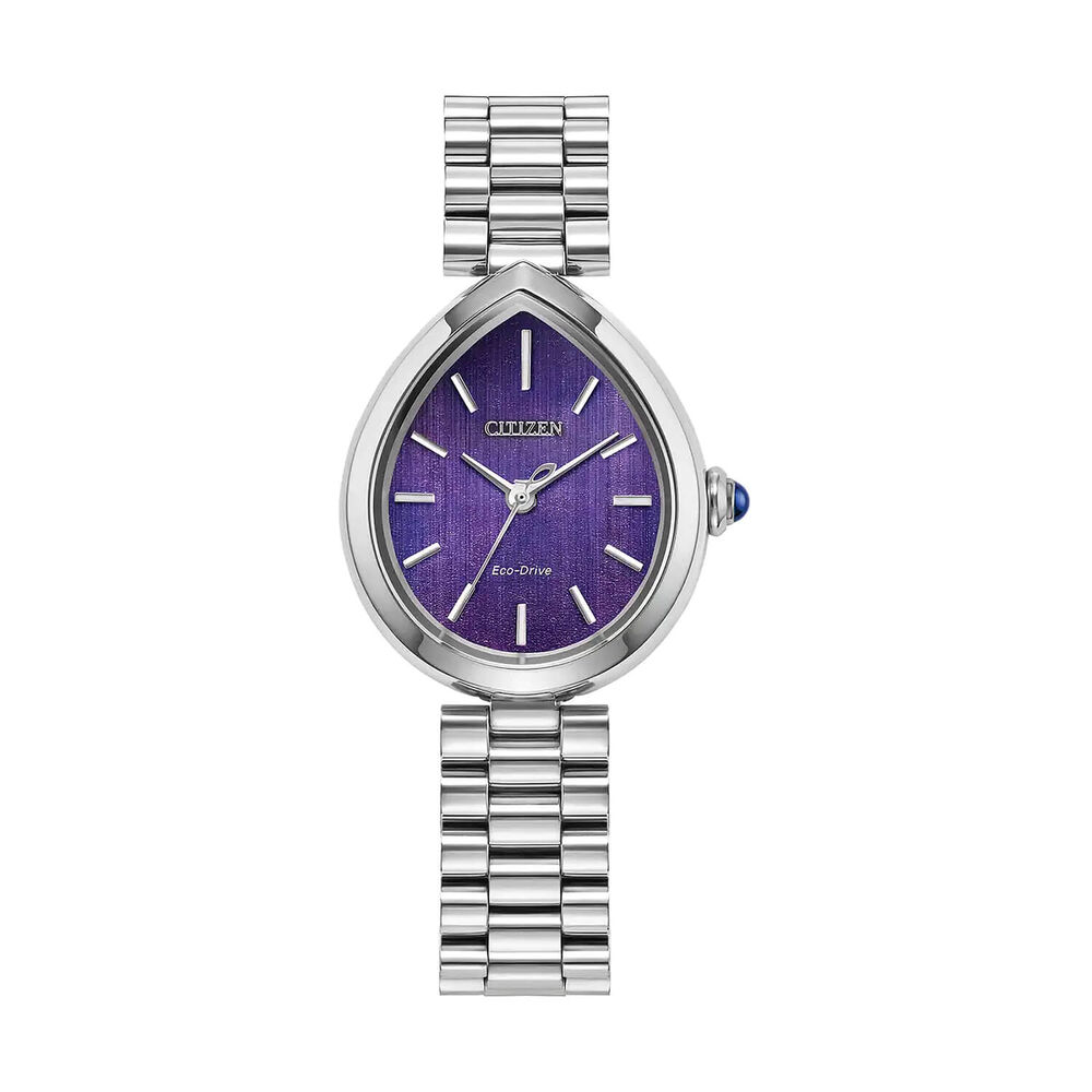 Citizen L Rainell 26x31mm Purple Dial Stainless Steel Bracelet Watch