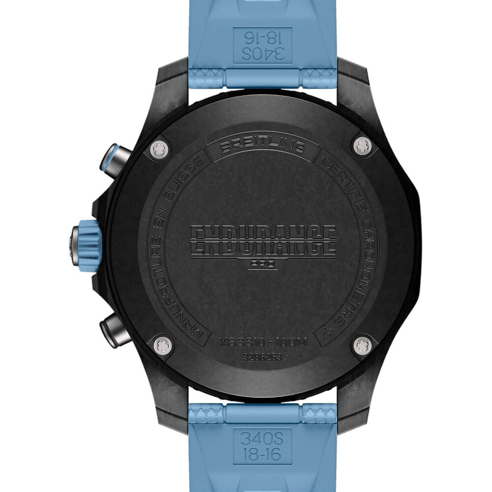 Breitling Professional Endurance Pro 38mm Black Dial Blue Rubber Strap Watch image number 3