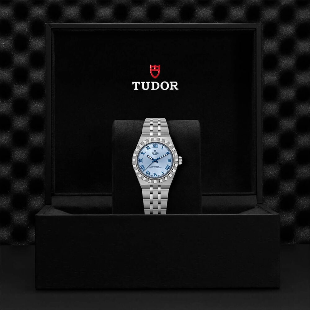 TUDOR Royal 30mm Light Blue Dial Stainless Steel Bracelet Watch