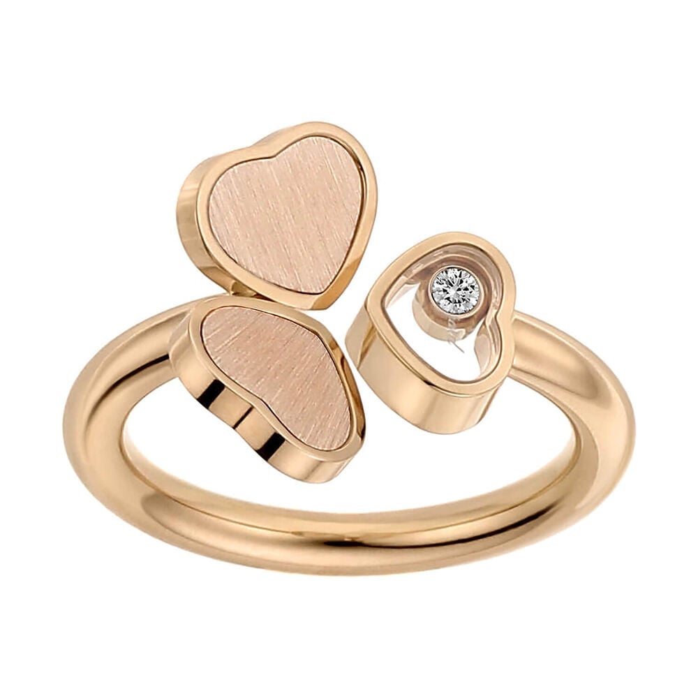 Chopard Happy Hearts Wings 0.05ct Diamond 18ct Rose Gold Ring