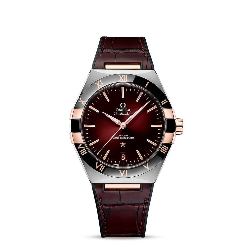 OMEGA Constellation Co-Axial Master Chronometer 41mm Burgundy Dial Strap Watch