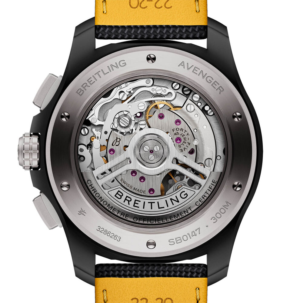 Breitling Avenger B01 Chronograph 44mm Black Dial & Ceramic Case & Black Leather Strap Watch image number 1