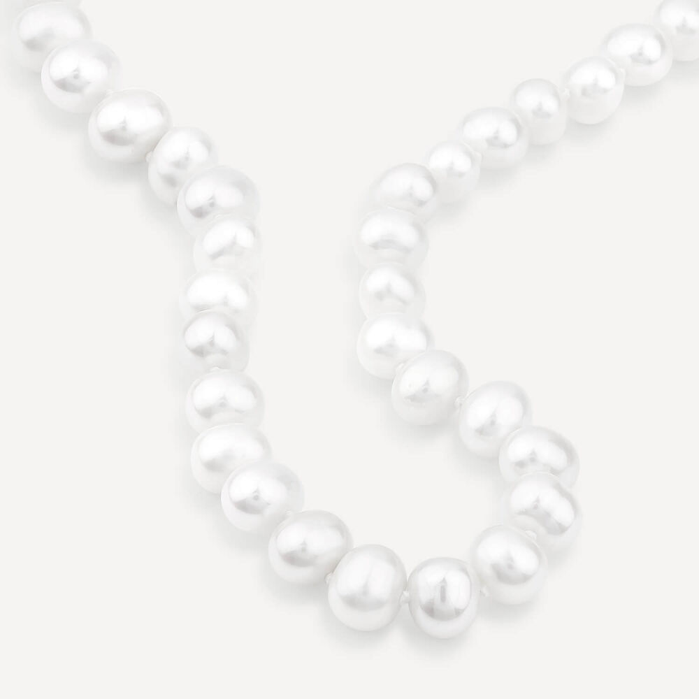 Sterling Silver Pearl Necklet (Magnetic Clasp) image number 2