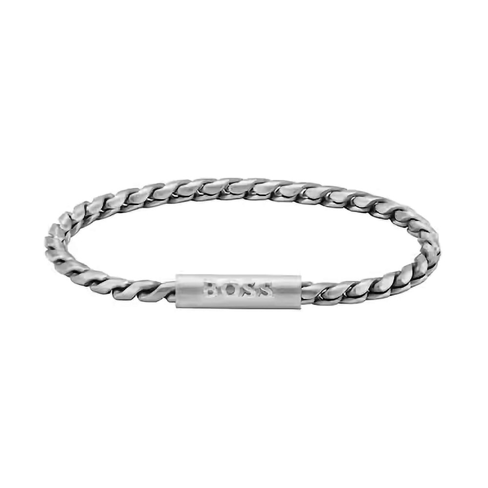 BOSS Nolan Two Tone Gold Stainless Steel H-Link Bracelet