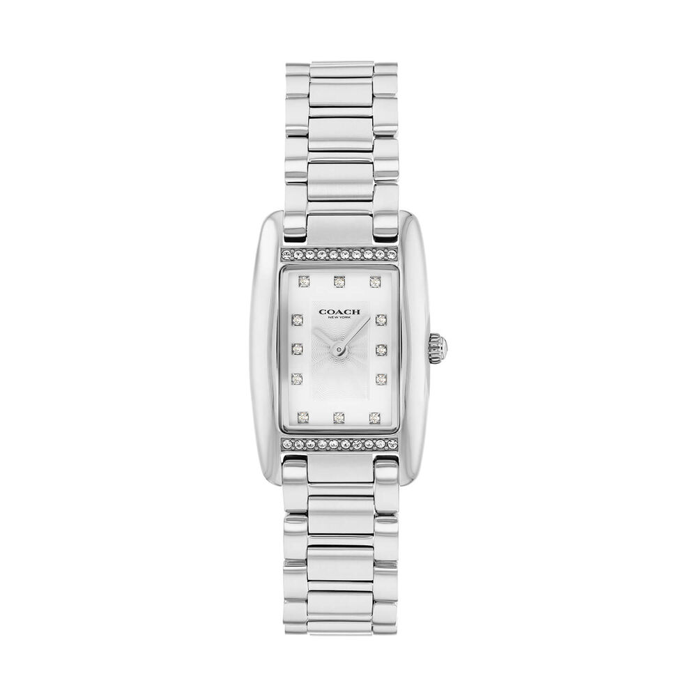 Coach Reese 24mm Silver Dial Crystal Dots Stainless Steel Bracelet Watch