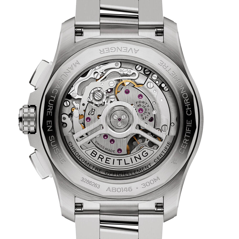 Breitling Avenger B01 Chronograph 42mm Black Dial Steel Bracelet Watch image number 3