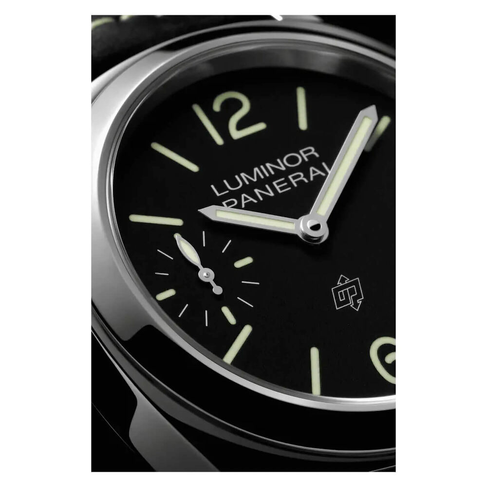 Panerai Luminor 44mm Logo Black Dial Strap Watch image number 4