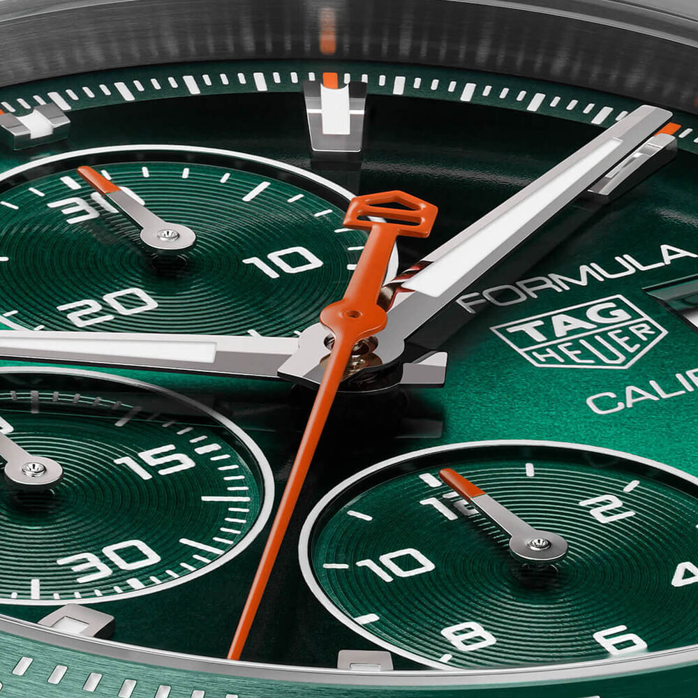 TAG Heuer Formula 1 Chronograph 44mm Green Dial Stainless Steel Bracelet Watch image number 2