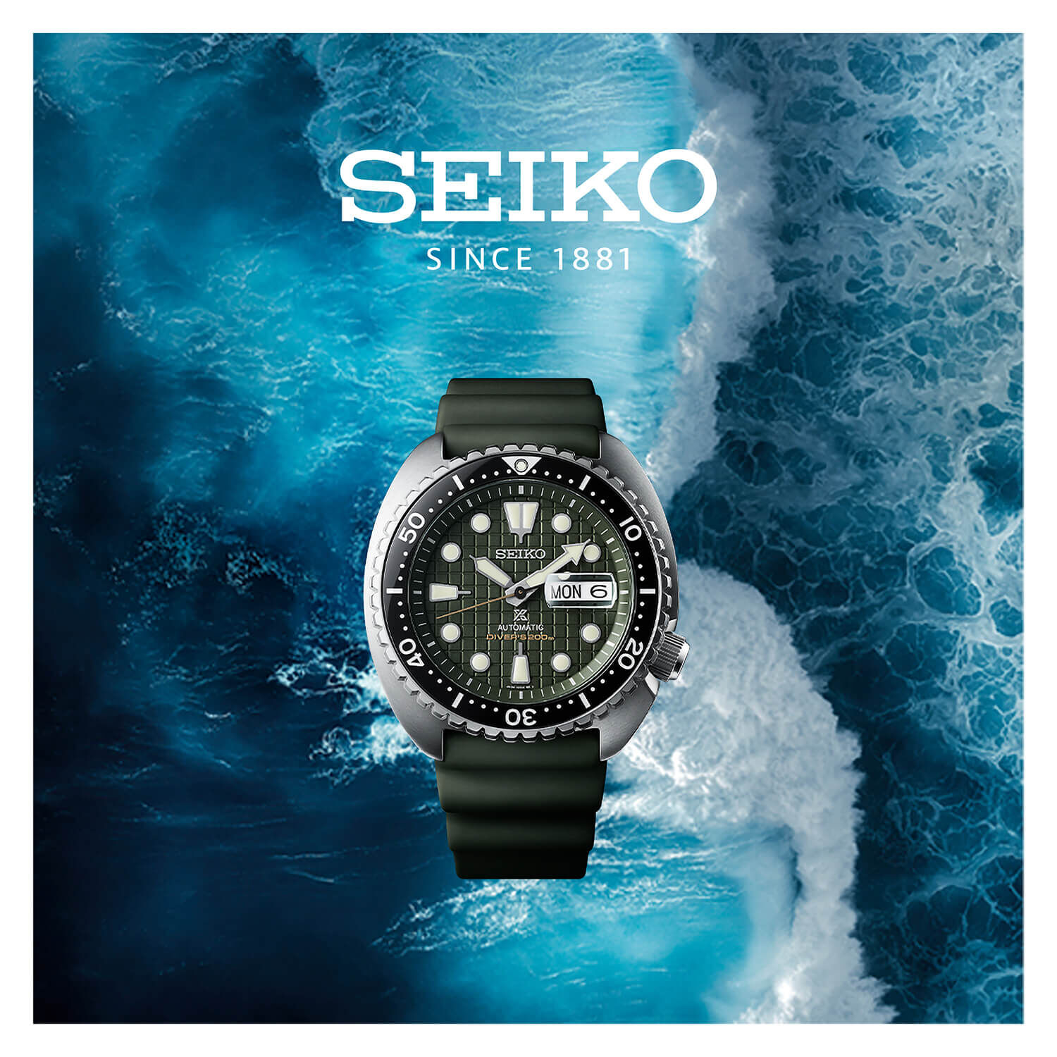 King turtle seiko on sale green