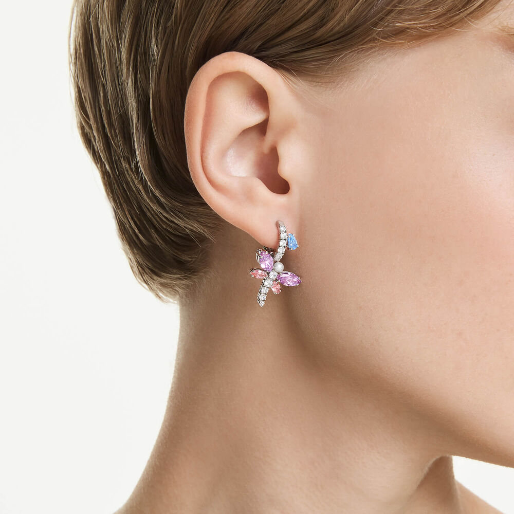 Swarovski x Ariana Grande Multicoloured Crystals & Cubic Zirconia Dragonfly Drop Earrings