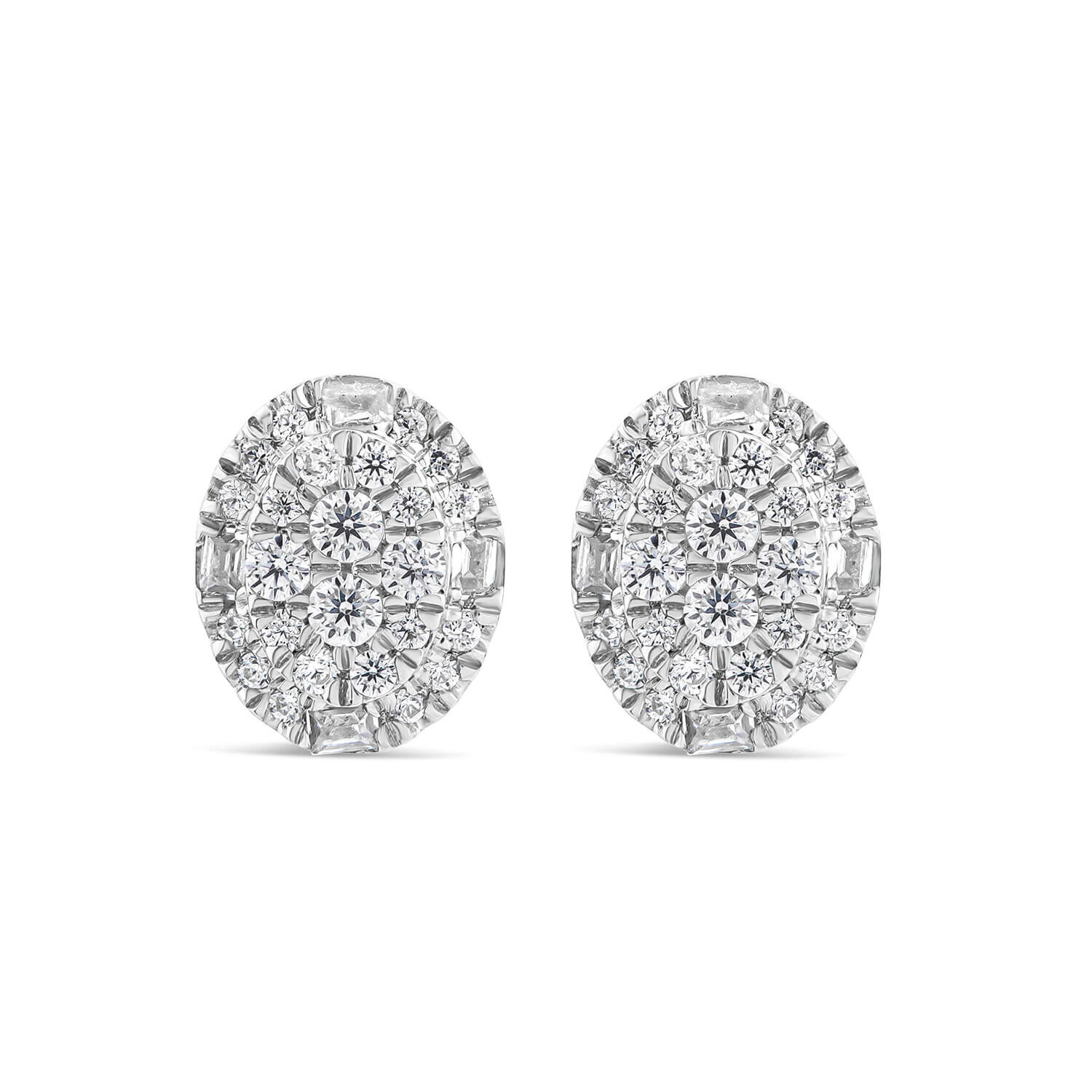 Top 174+ oval diamond earrings with halo latest