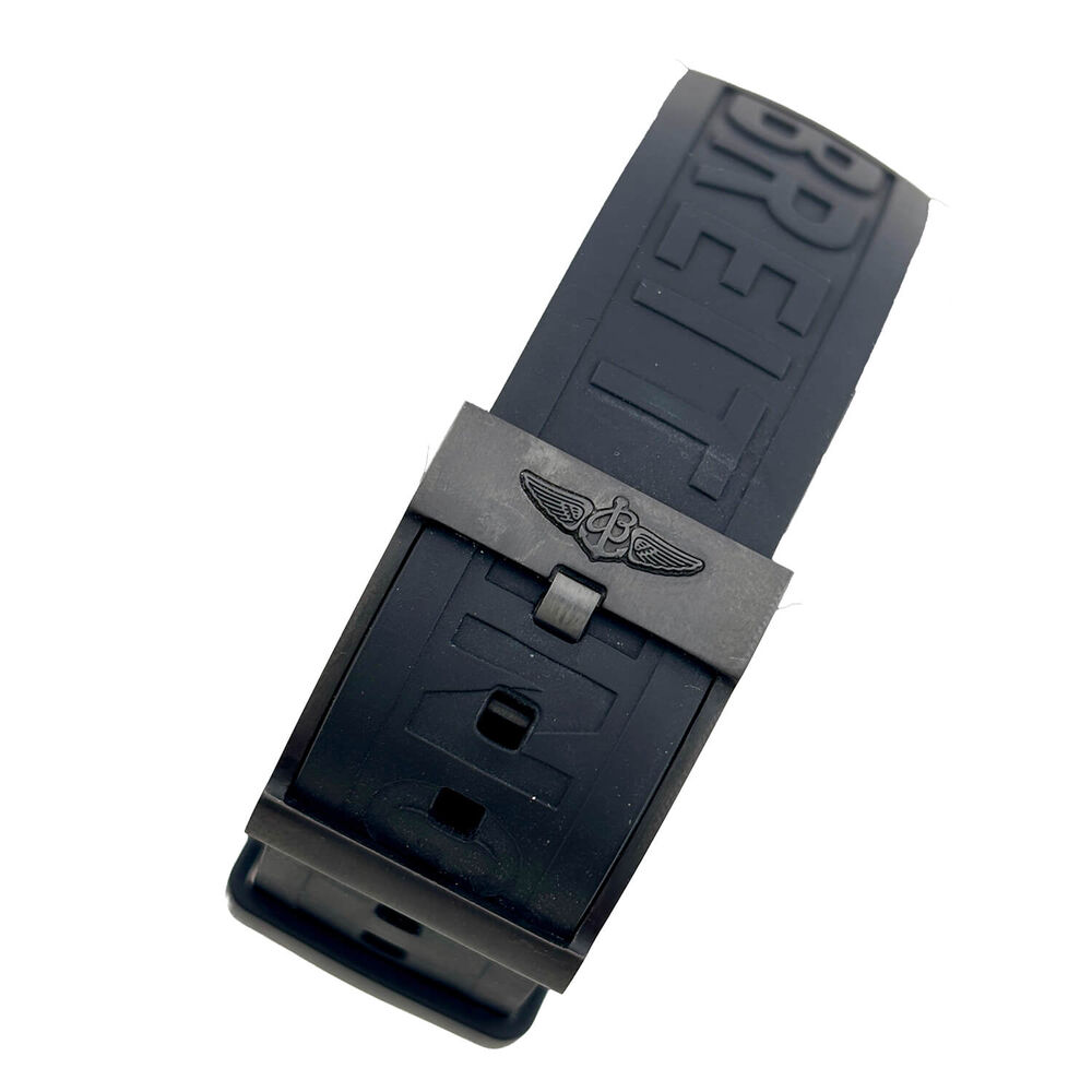 Pre-Owned Breitling Chronomat 44mm Yellow Dial Black Rubber Strap Watch image number 2