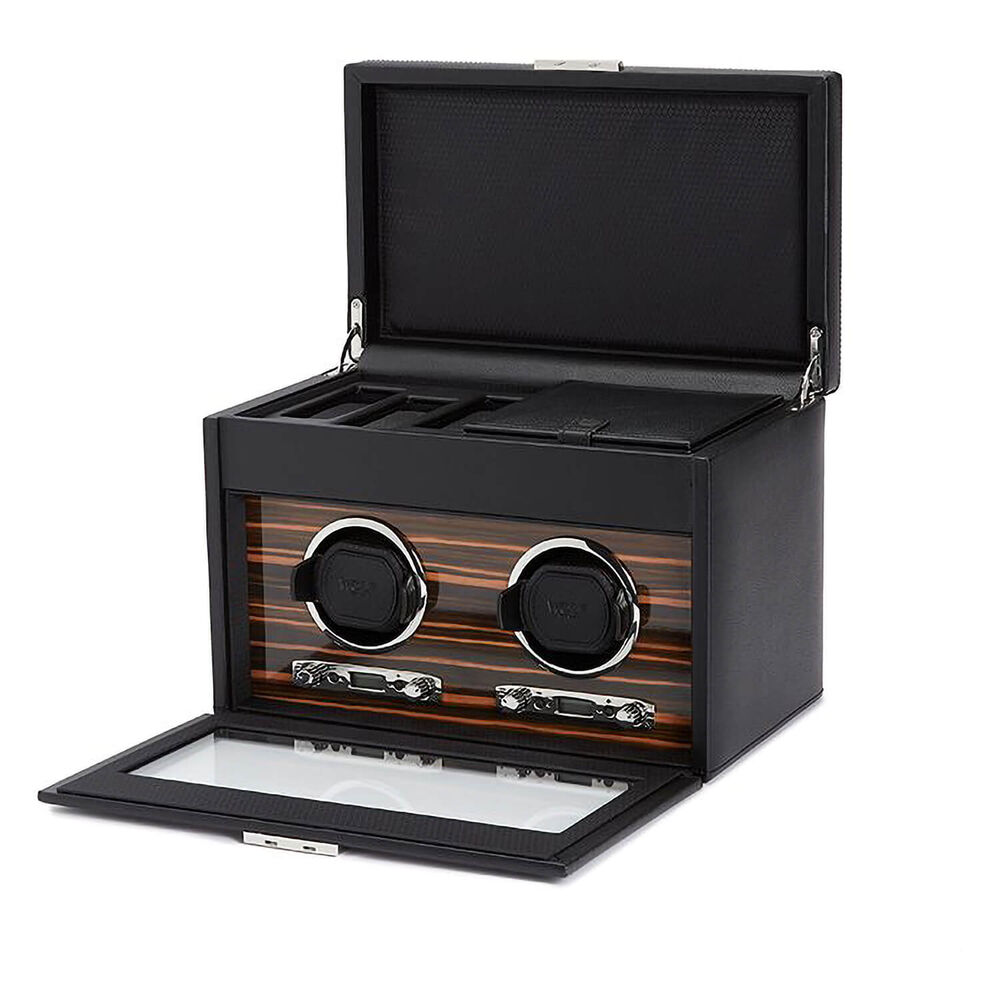 WOLF ROADSTER Double Black Watch Winder image number 1