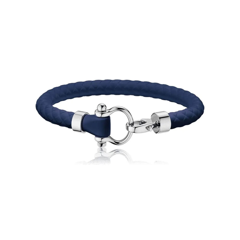 OMEGA Sailing Blue Rubber Large Bracelet image number 0