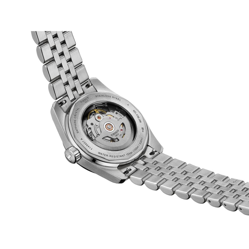 Tissot PR516 Powermatic 80 38mm Black Dial Steel Bracelet Watch image number 3