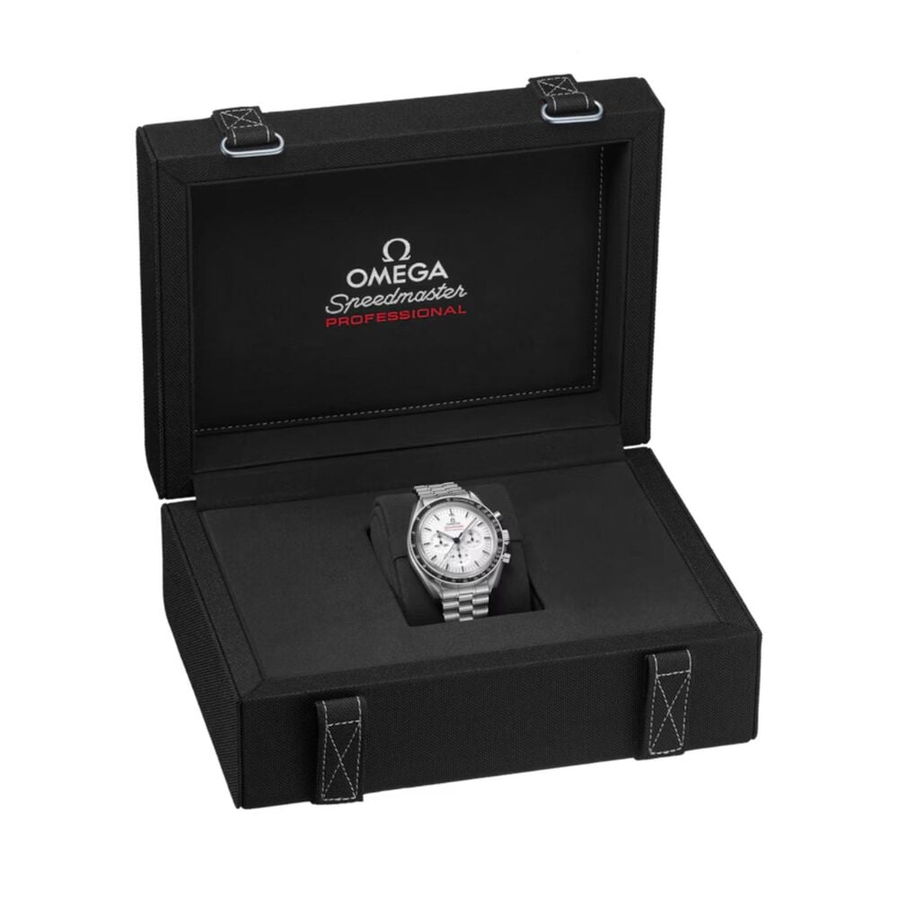 OMEGA Speedmaster Moonwatch Professional 42mm White Dial Steel Bracelet Watch image number 7