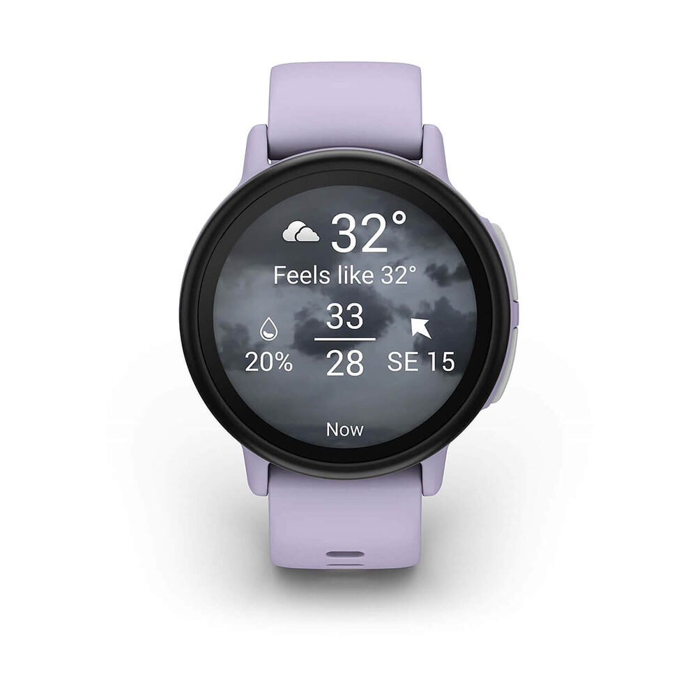 Garmin Bounce 2 43mm AMOLED Light Purple Silicone Strap Watch image number 2
