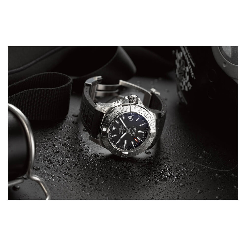 Pre-Owned Breitling Avenger Seawolf 45mm Black Dial Rubber Strap Watch