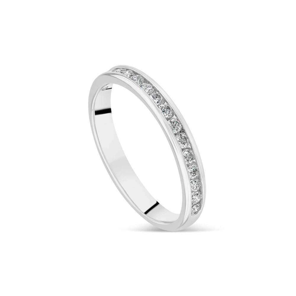 Platinum 2.5mm 0.20ct Diamond Channel Set Wedding Ring image number 0