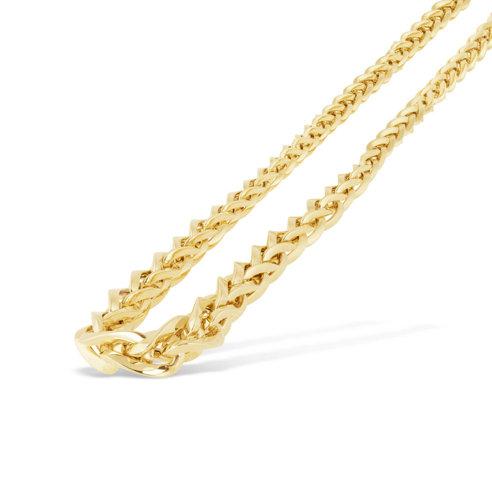9ct gold heavy link necklace image number 1